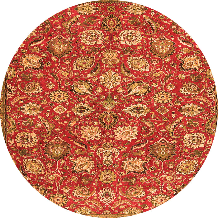 Square Persian Orange Traditional Rug, tr4098org
