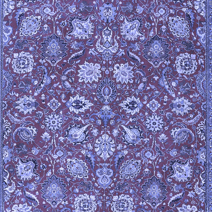 Machine Washable Persian Blue Traditional Rug, wshtr4098blu