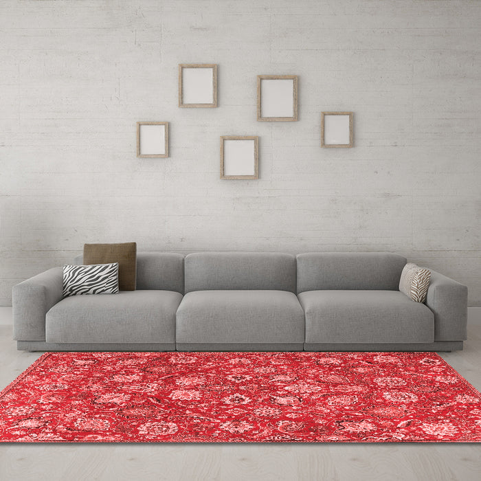 Traditional Red Washable Rugs