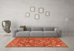 Machine Washable Persian Orange Traditional Area Rugs in a Living Room, wshtr4098org