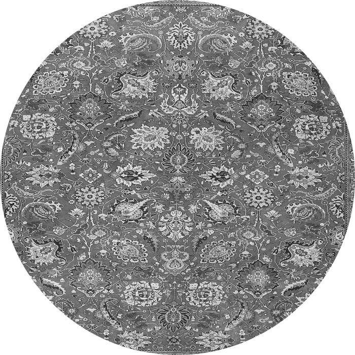 Machine Washable Persian Gray Traditional Rug, wshtr4098gry