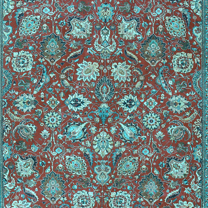 Machine Washable Persian Light Blue Traditional Rug, wshtr4098lblu