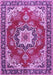 Machine Washable Medallion Purple Traditional Area Rugs, wshtr4099pur