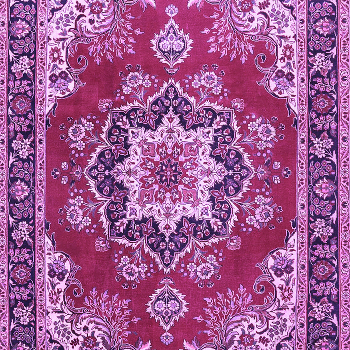 Machine Washable Medallion Purple Traditional Area Rugs, wshtr4099pur