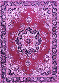 Medallion Purple Traditional Rug, tr4099pur