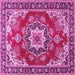 Square Medallion Pink Traditional Rug, tr4099pnk