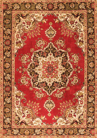 Medallion Orange Traditional Rug, tr4099org