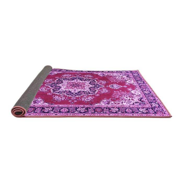 Sideview of Medallion Purple Traditional Rug, tr4099pur