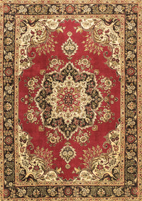 Medallion Brown Traditional Rug, tr4099brn