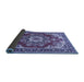 Sideview of Medallion Blue Traditional Rug, tr4099blu