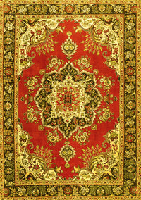 Medallion Yellow Traditional Rug, tr4099yw