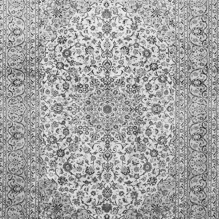 Serging Thickness of Machine Washable Persian Gray Traditional Rug, wshtr409gry