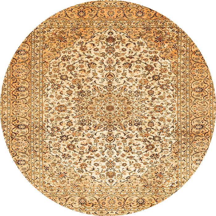 Square Persian Orange Traditional Rug, tr409org