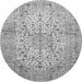 Square Persian Gray Traditional Rug, tr409gry