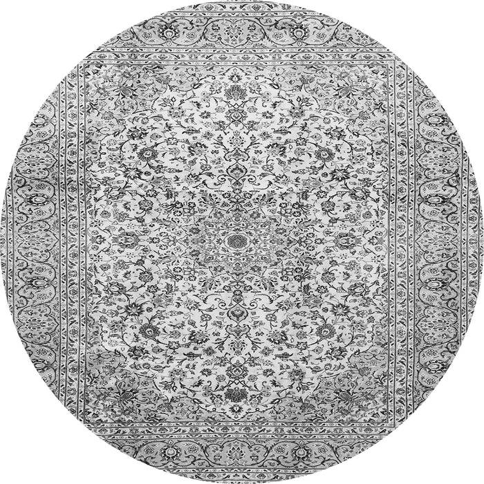 Machine Washable Persian Gray Traditional Rug, wshtr409gry