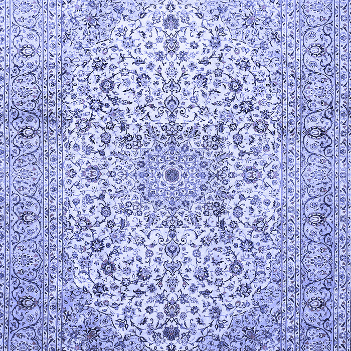 Machine Washable Persian Blue Traditional Rug, wshtr409blu