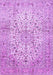 Machine Washable Persian Purple Traditional Area Rugs, wshtr409pur