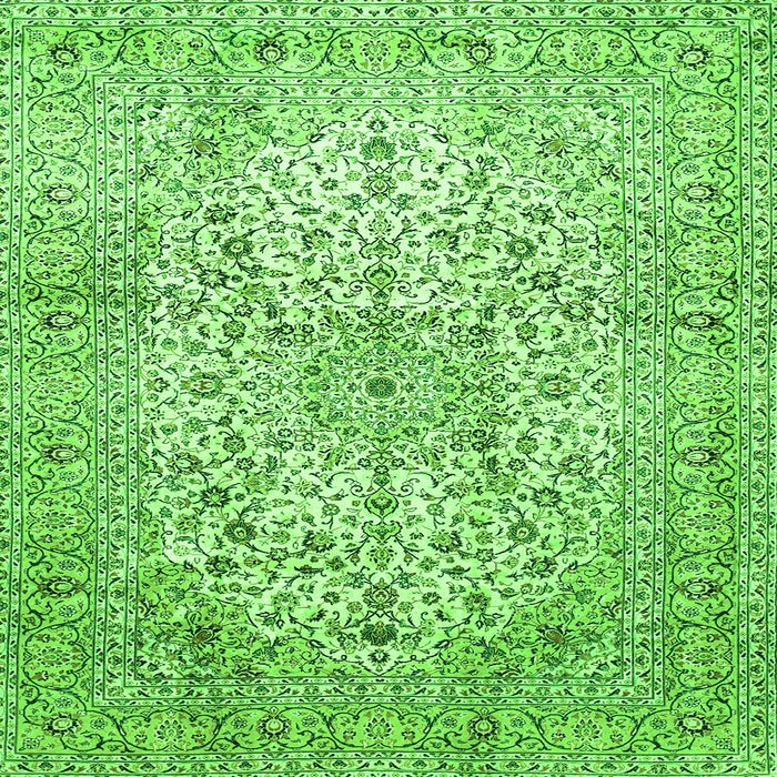 Serging Thickness of Persian Green Traditional Rug, tr409grn