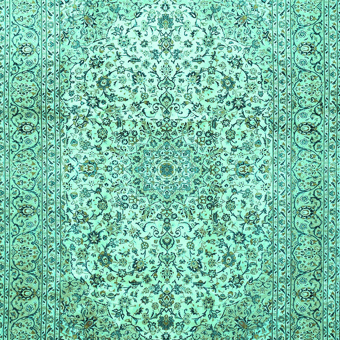 Machine Washable Persian Turquoise Traditional Area Rugs, wshtr409turq