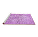 Sideview of Machine Washable Persian Purple Traditional Area Rugs, wshtr409pur