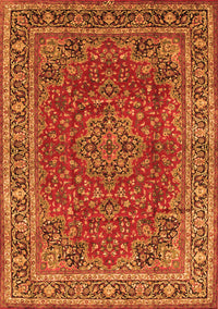 Medallion Orange Traditional Rug, tr40org