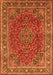 Medallion Orange Traditional Rug, tr40org