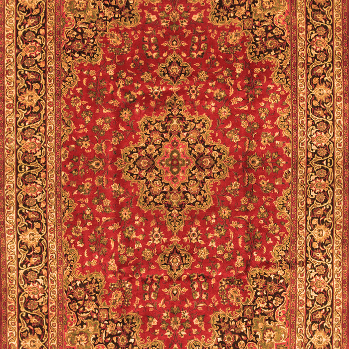 Medallion Orange Traditional Rug, tr40org