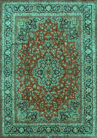 Medallion Turquoise Traditional Rug, tr40turq