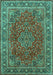 Medallion Turquoise Traditional Rug, tr40turq