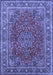 Medallion Blue Traditional Rug, tr40blu