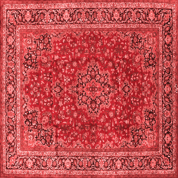 Machine Washable Medallion Red Traditional Rug, wshtr40red