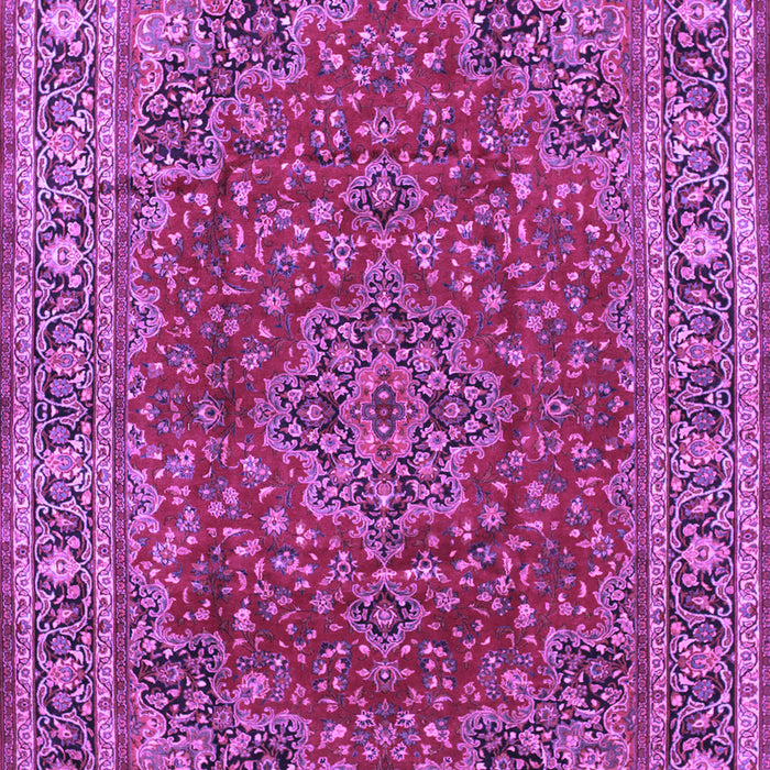 Machine Washable Medallion Purple Traditional Area Rugs, wshtr40pur
