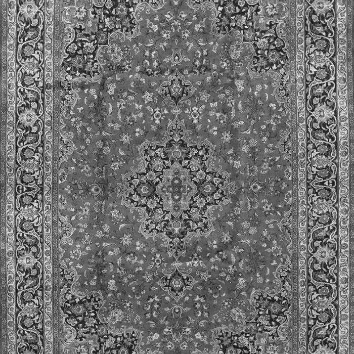 Serging Thickness of Machine Washable Medallion Gray Traditional Rug, wshtr40gry