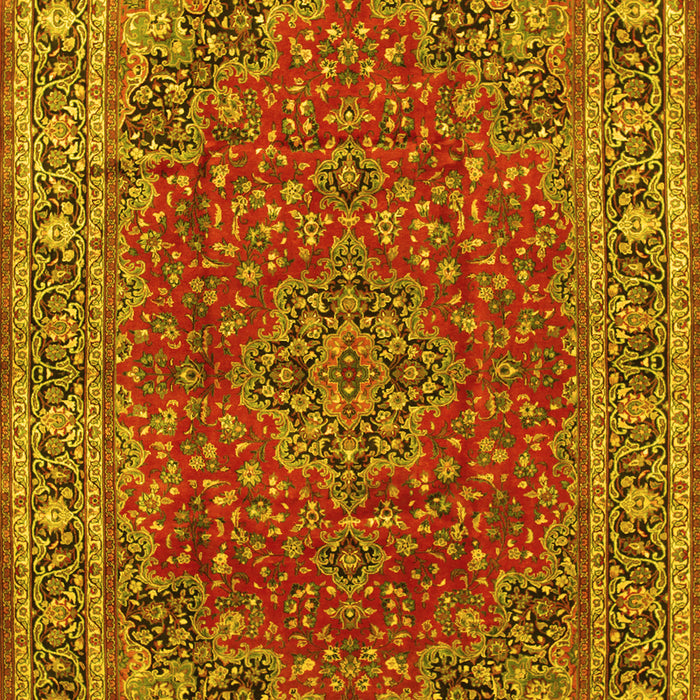 Medallion Yellow Traditional Rug, tr40yw