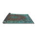 Sideview of Medallion Light Blue Traditional Rug, tr40lblu