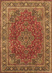 Medallion Brown Traditional Rug, tr40brn