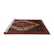 Sideview of Machine Washable Traditional Sienna Brown Rug, wshtr41