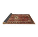 Sideview of Traditional Saffron Red Persian Rug, tr410