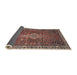 Sideview of Traditional Orange Salmon Pink Persian Rug, tr4100