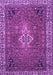 Machine Washable Persian Purple Traditional Area Rugs, wshtr4100pur