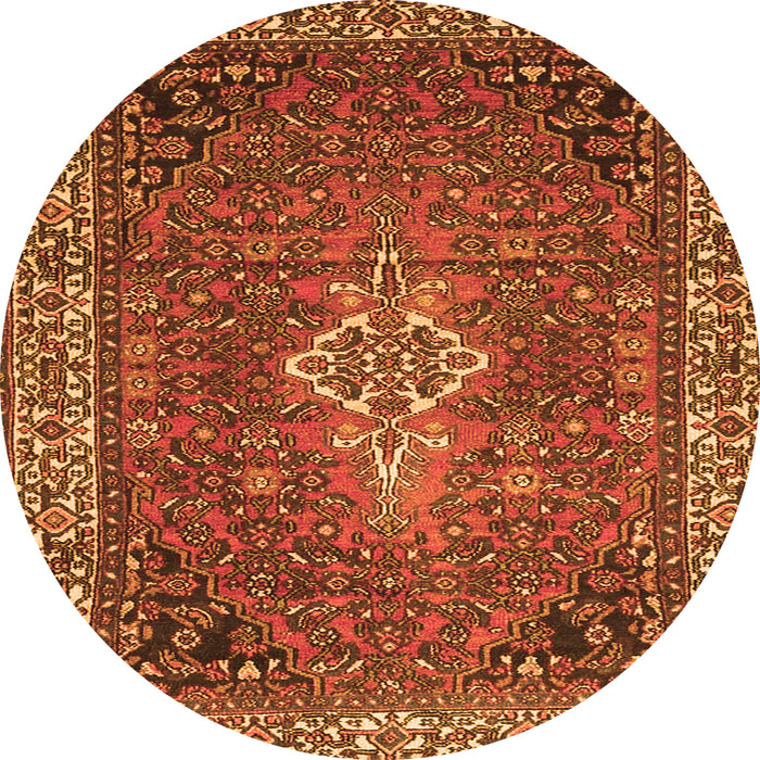 Machine Washable Persian Orange Traditional Area Rugs, wshtr4100org