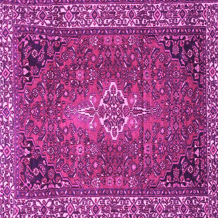 Square Machine Washable Persian Pink Traditional Rug, wshtr4100pnk
