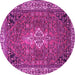 Round Persian Pink Traditional Rug, tr4100pnk