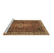 Sideview of Machine Washable Persian Brown Traditional Rug, wshtr4100brn