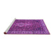 Sideview of Machine Washable Persian Purple Traditional Area Rugs, wshtr4100pur