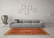 Machine Washable Persian Orange Traditional Area Rugs in a Living Room, wshtr4100org