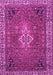 Machine Washable Persian Pink Traditional Rug, wshtr4100pnk