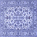 Square Machine Washable Persian Blue Traditional Rug, wshtr4101blu