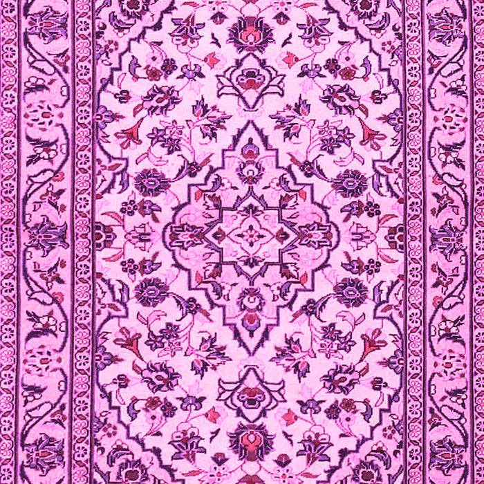 Machine Washable Persian Pink Traditional Rug, wshtr4101pnk