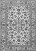 Serging Thickness of Machine Washable Persian Gray Traditional Rug, wshtr4101gry